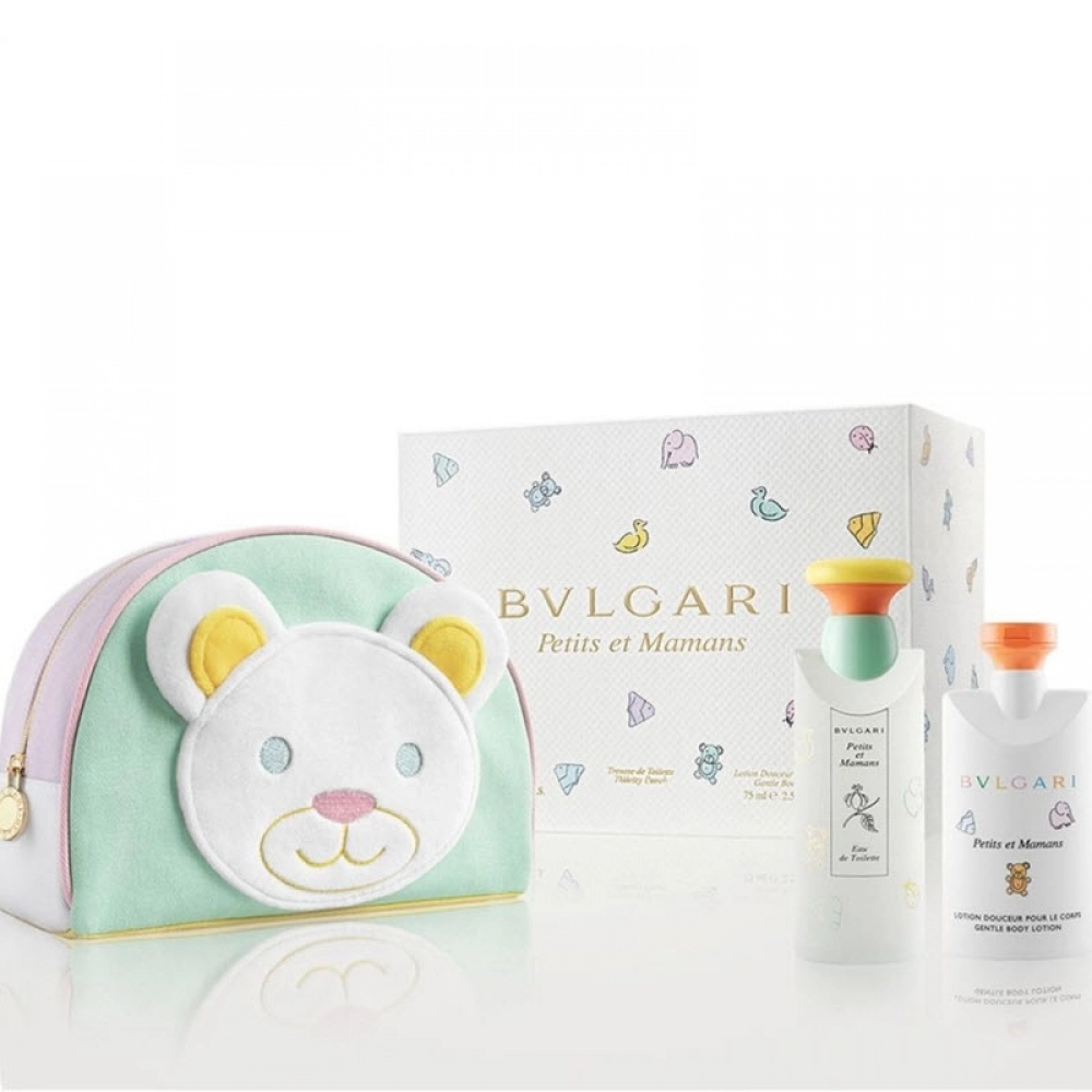 Kit Coffret Bvlgari Petits Et Mamans EDT + Loção Corporal + Necessarie